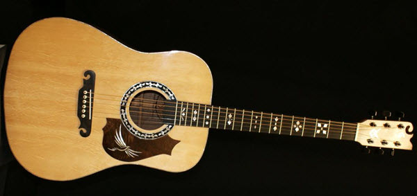 Custom Handmade Dreadnought Acoustic Guitar (Freebird)
