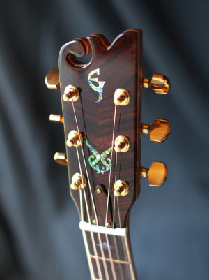 Custom Handmade Concert Acoustic Guitar with Brazilian Rosewood