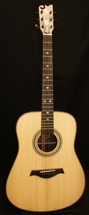 Custom Handmade Dreadnought Acoustic Guitar (Heart Breaker)