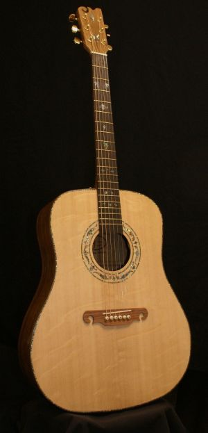 Custom Handmade Dreadnought Acoustic Guitar (Palm Tree)