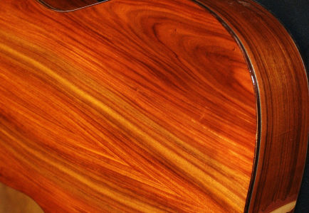 Custom Handmade Dreadnought Acoustic Guitar (White Flame)